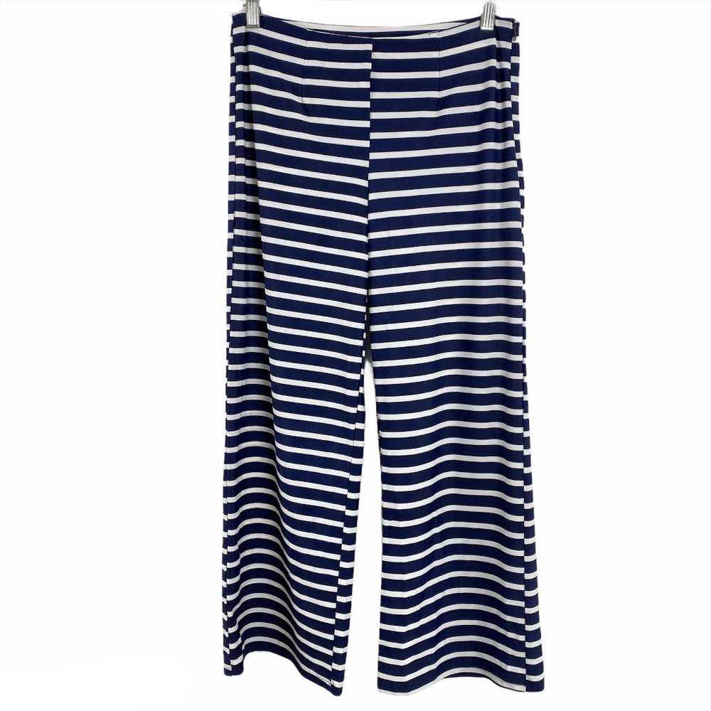 Jude Connally navy and white striped pants